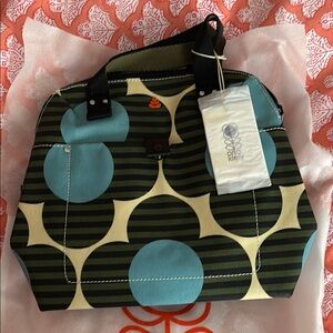 Orla Kiely Green and Blue Women's Bag